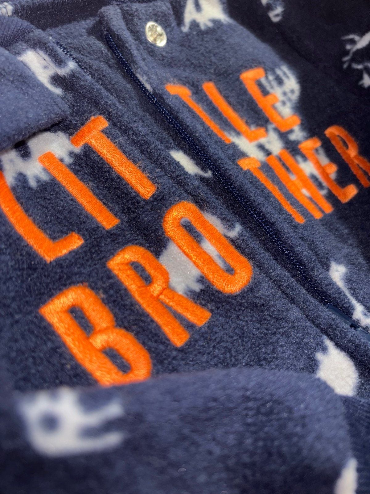 Carter ’s Little Brother Onesie Pajama Footsie Blue Elephant Print 9 Month 7