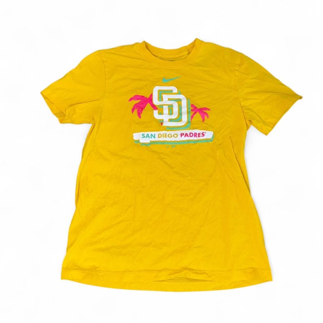 Nike San Diego Padres City Connect Graphic Tee, Yellow, Size M 2