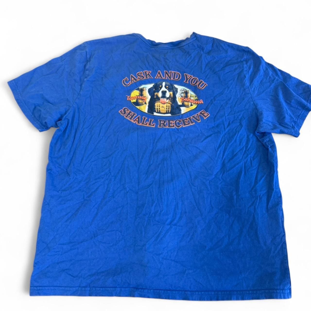 Tommy Bahama Blue Graphic T-Shirt, Cask And You Shall Receive, Size XXL 4