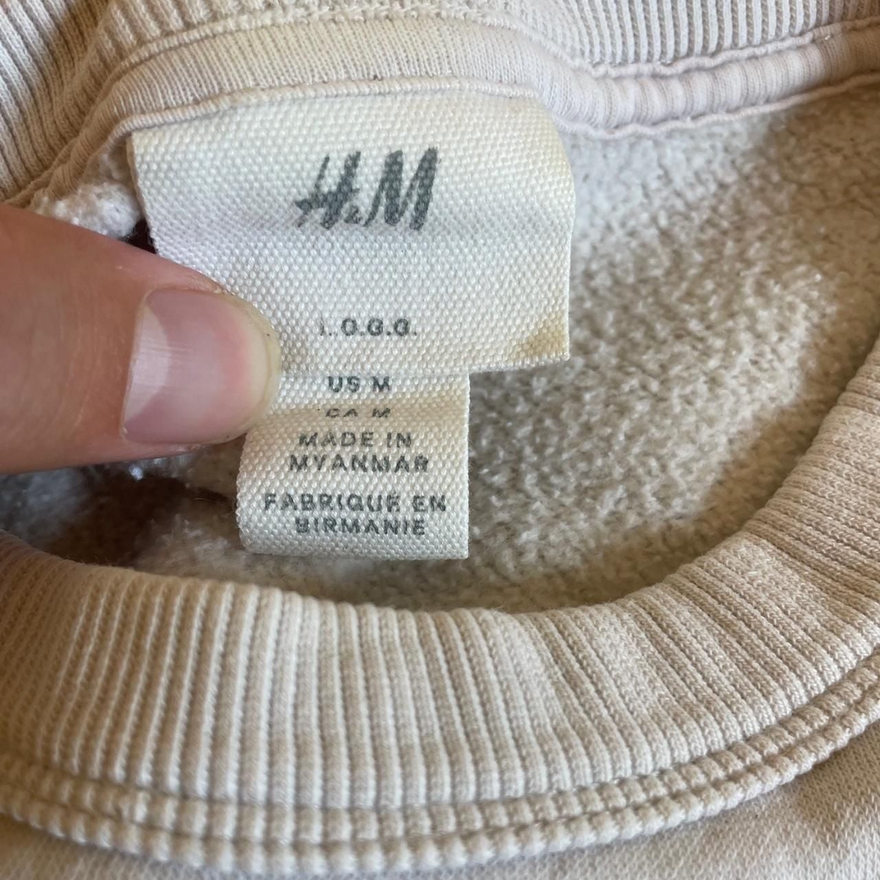 H&M Coastline Summit Graphic Crewneck Sweatshirt, Cream/Orange, Size M 3