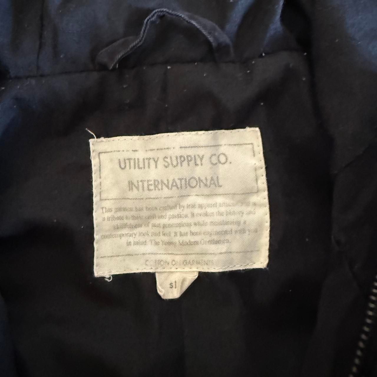 Cotton On Utility Supply Co. Black Parka Jacket with Hood, Size S 3