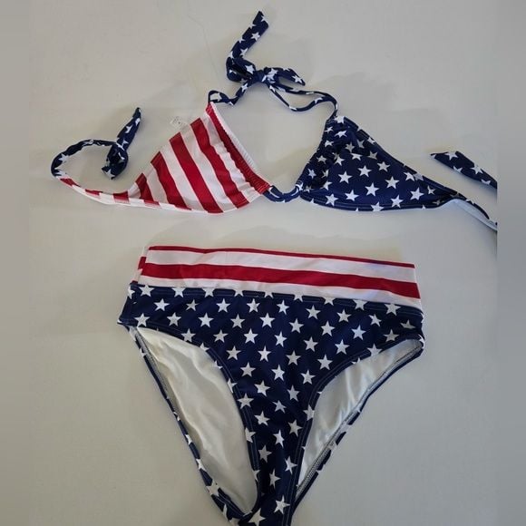Bikini Red White and Blue Stars & Stripes American 1