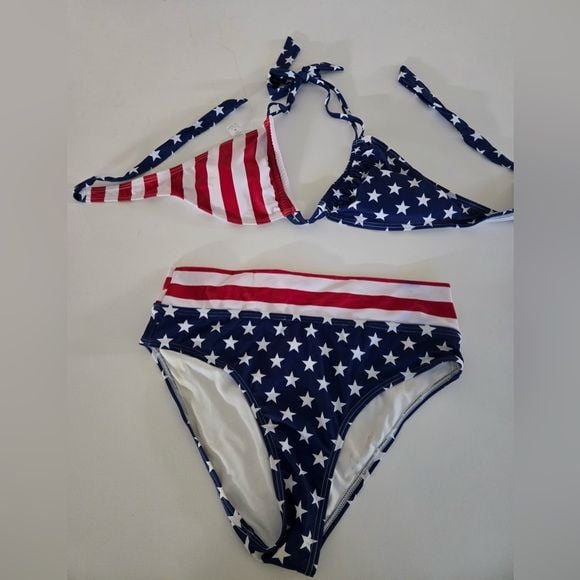 Bikini Red White and Blue Stars & Stripes American 4