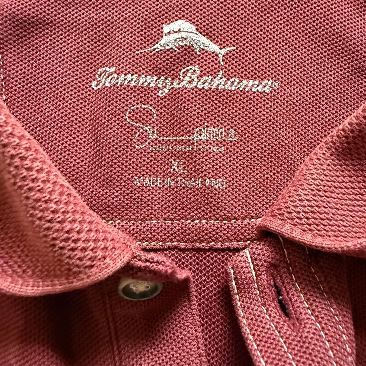 Tommy Bahama Maroon Short Sleeve Polo Shirt, Men's Size XL - Preppy Golf Top 3