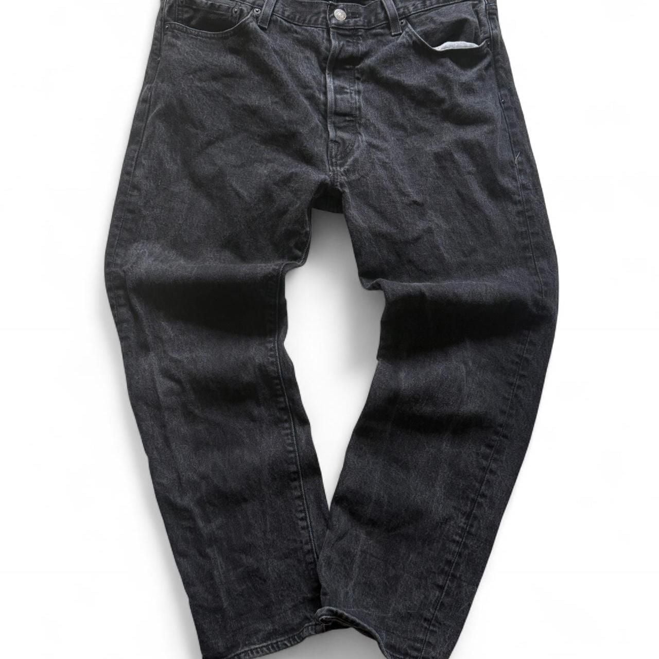 Vintage Levi's 501 Original Fit Black Denim Jeans 36x29 2