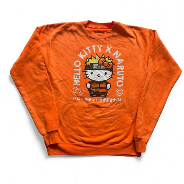 Hello Kitty x Naruto Shippuden Orange Crewneck Sweatshirt, Collab Size S