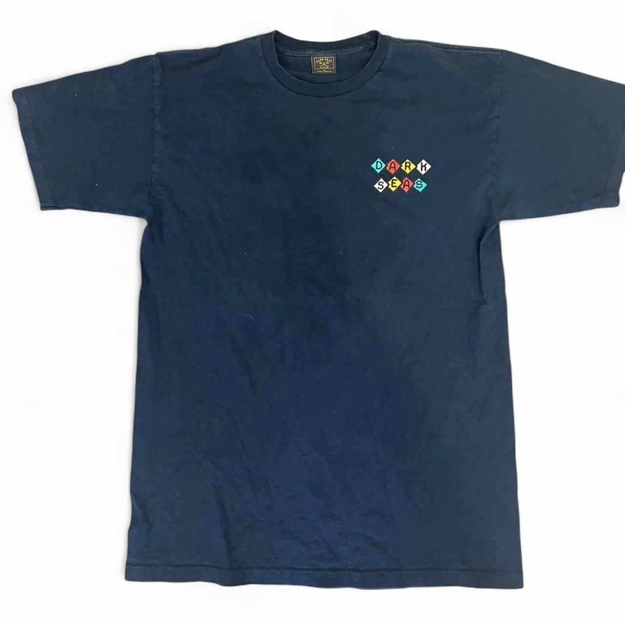 Dark Seas Navy Blue Marlin Graphic T-Shirt - Men's Size M - Skater Y2K 3