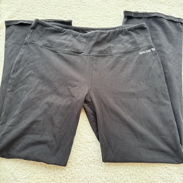 Baleaf Black Bootcut Yoga Pants Leggings, Women's Size 2XL