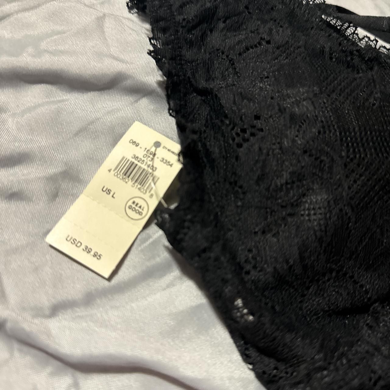 Aerie Black Lace Bralette, Adjustable Straps, NWT — Size L 2