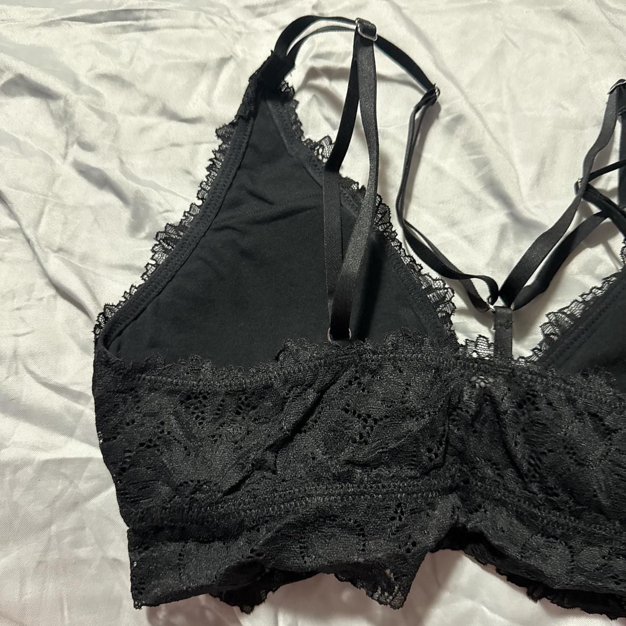 Aerie Black Lace Bralette, Adjustable Straps, NWT — Size L 3