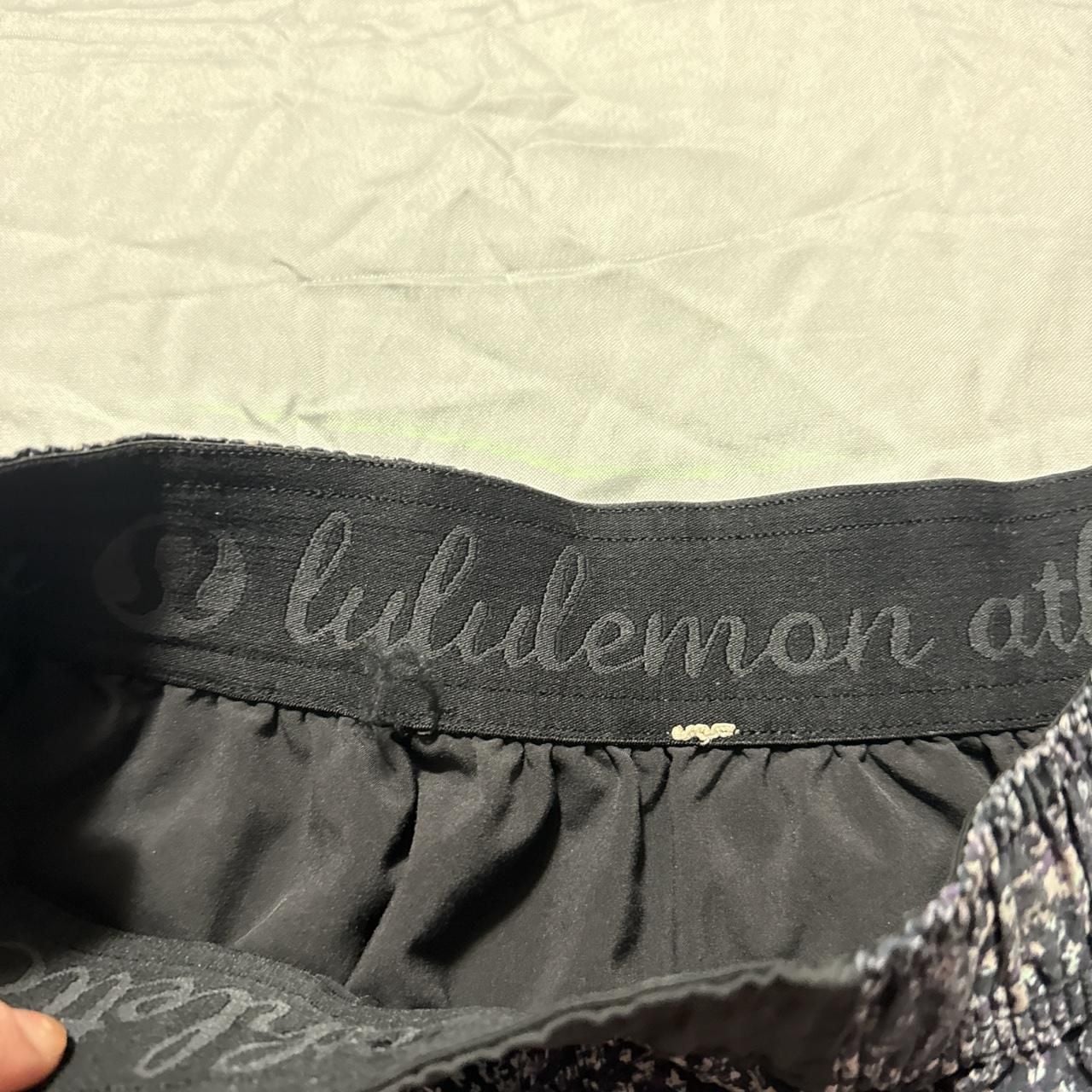 Lululemon Reversible Running Shorts, Black & Grey Splatter, Size M 5