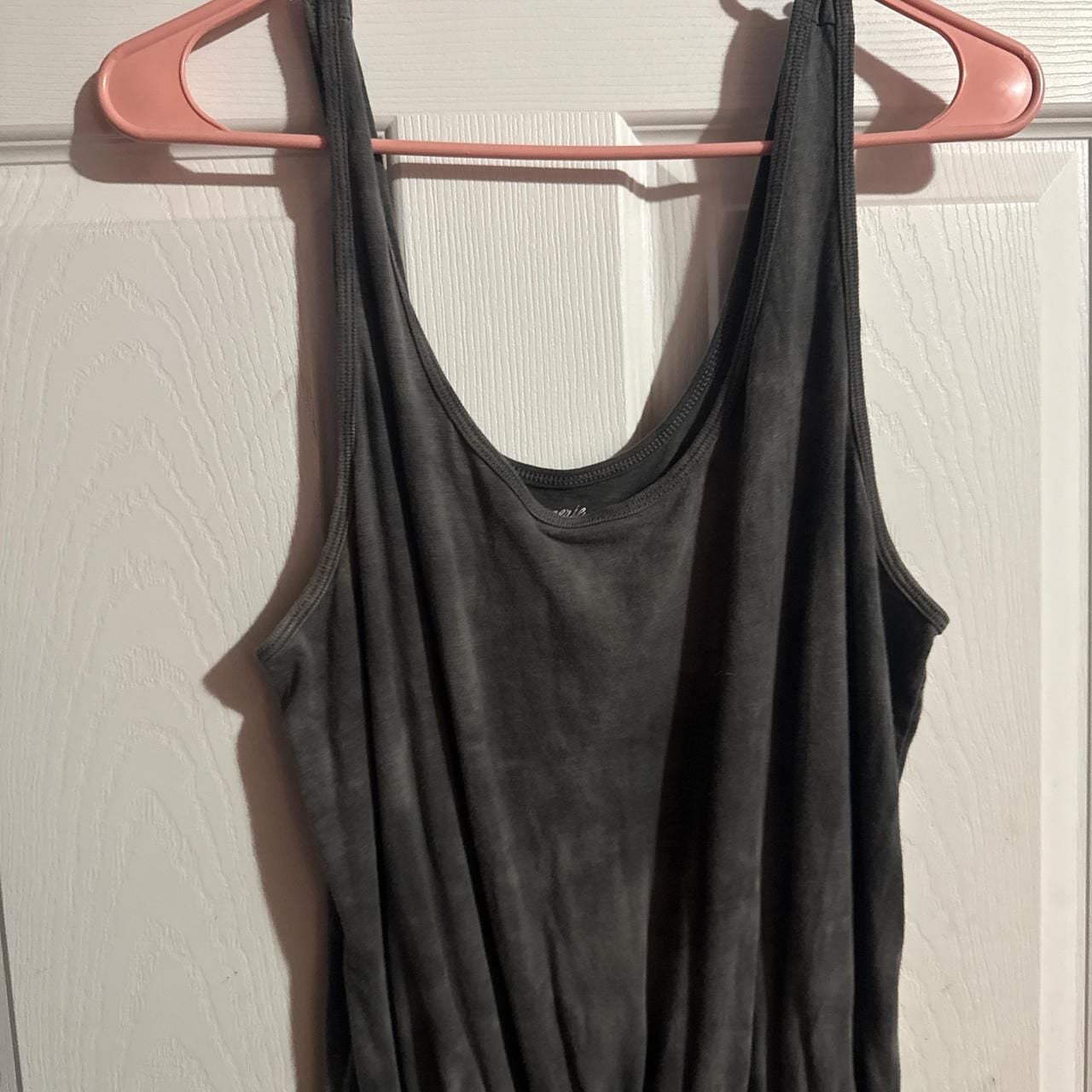 Aerie Charcoal Gray Tie-Dye Sleeveless Jumpsuit Romper, Cinched Waist - Size S 3