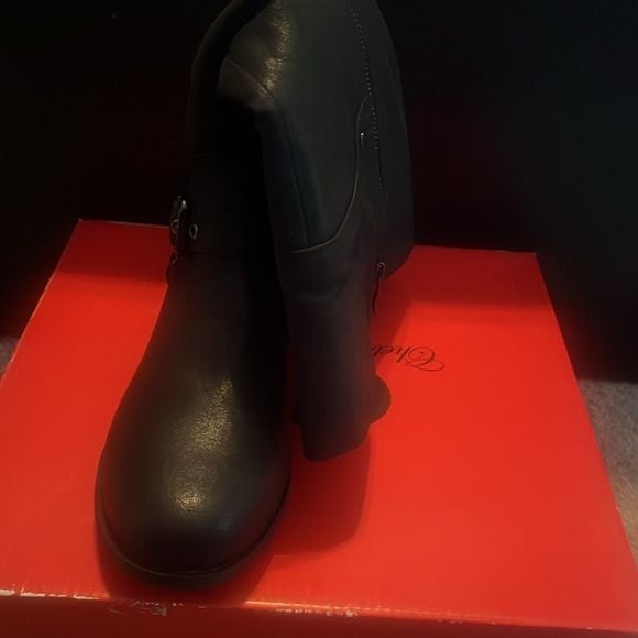 Black Leather Biker Boots 2