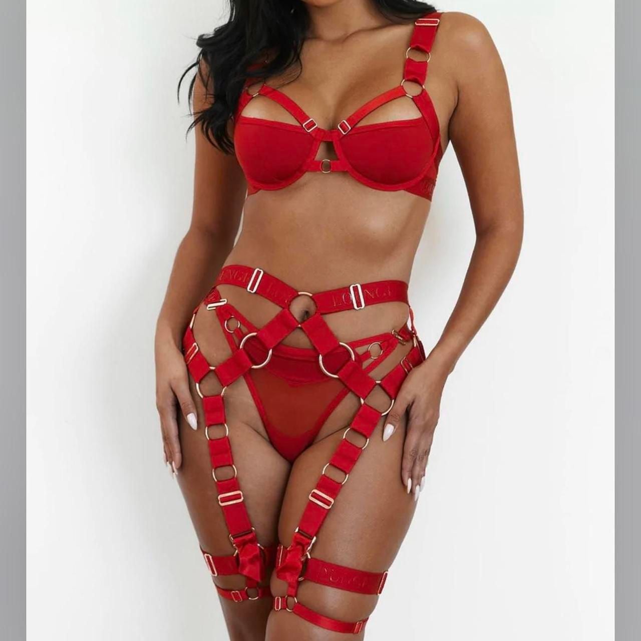Lounge Underwear Red Storm Intimates Set 32C Bra Thong 2