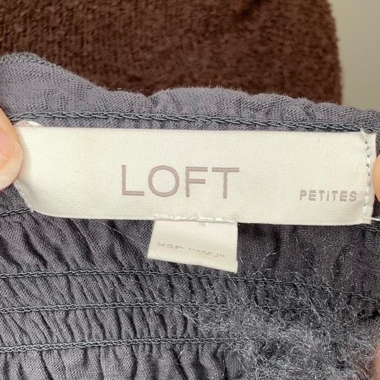 LOFT Petites Smocked Eyelet Puff Sleeve Blouse 8