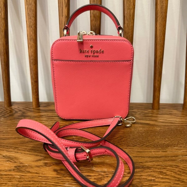 Kate Spade Daisy Vanity Crossbody Bag - Pink Saffiano Leather