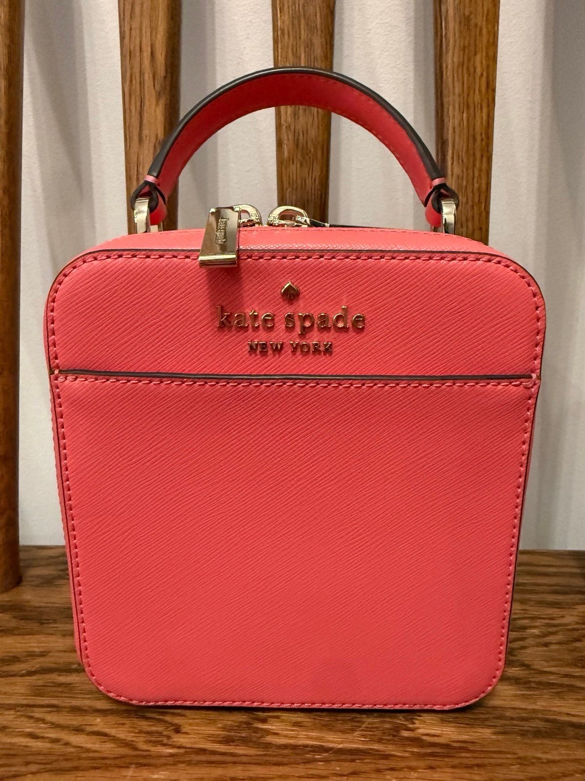 Kate Spade Daisy Vanity Crossbody Bag - Pink Saffiano Leather 3