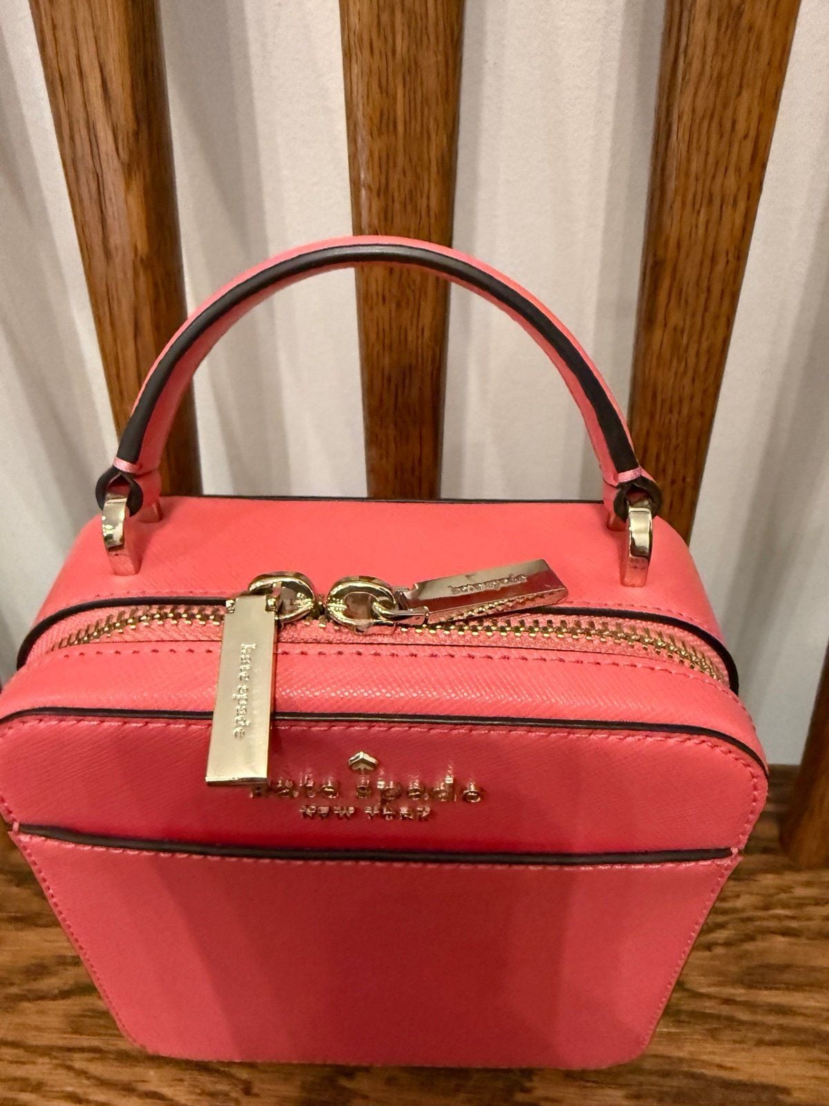 Kate Spade Daisy Vanity Crossbody Bag - Pink Saffiano Leather 4
