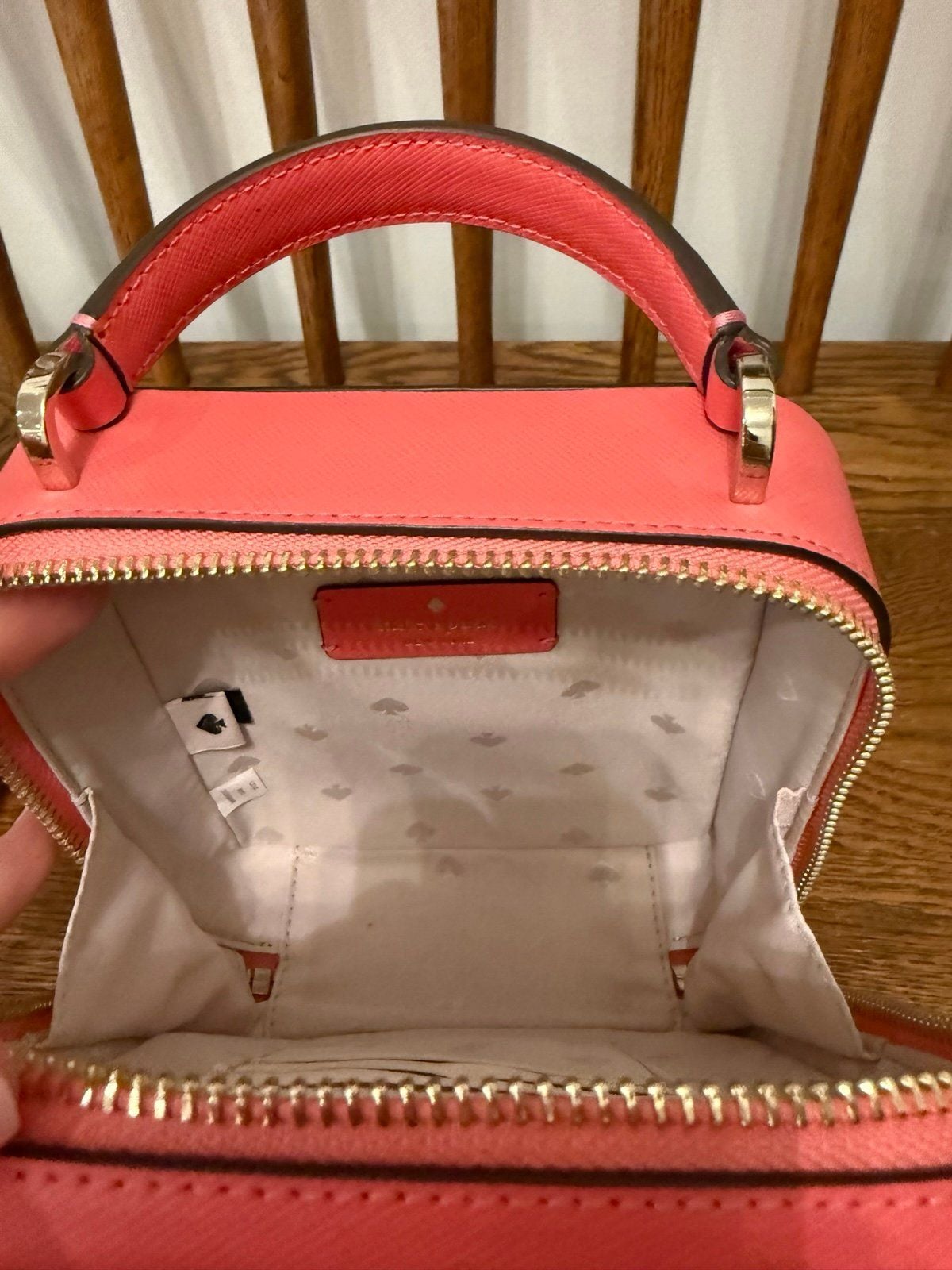 Kate Spade Daisy Vanity Crossbody Bag - Pink Saffiano Leather 6
