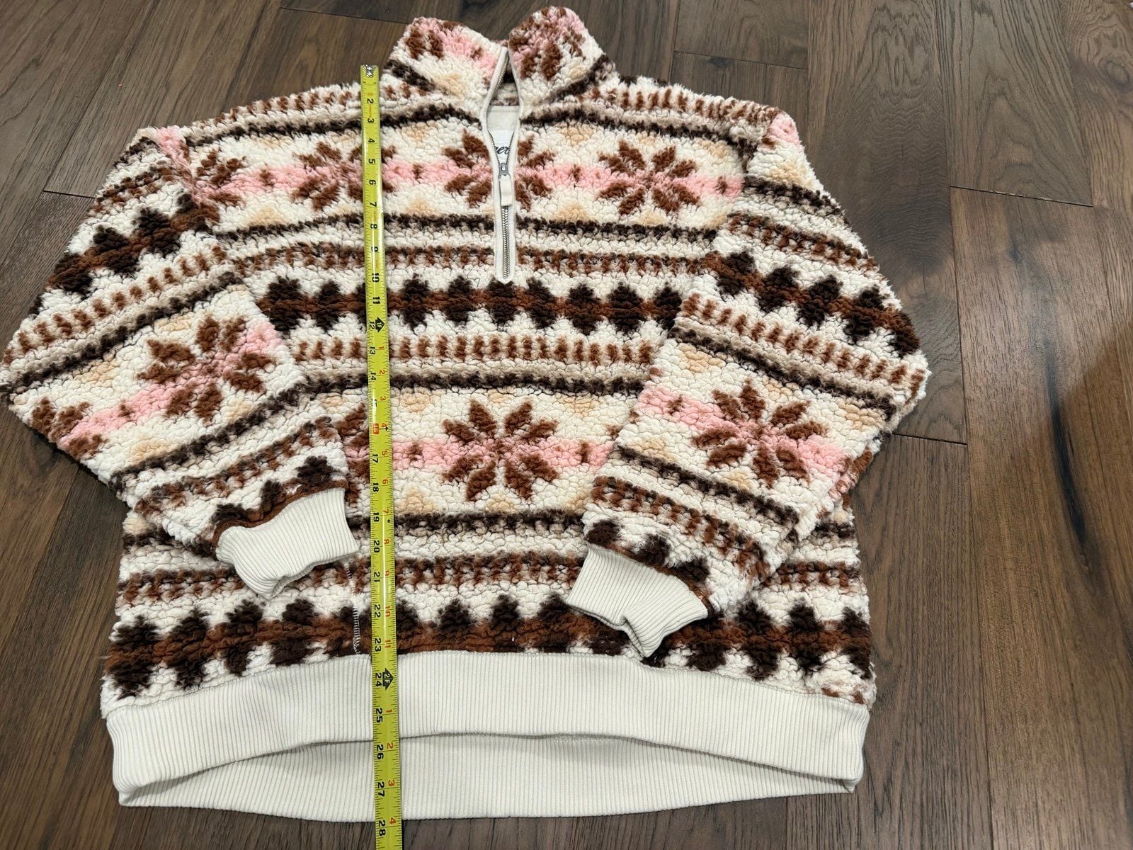 Aerie Fair Isle Sherpa Quarter Zip Fleece Pullover M
Brand: Aerie 2