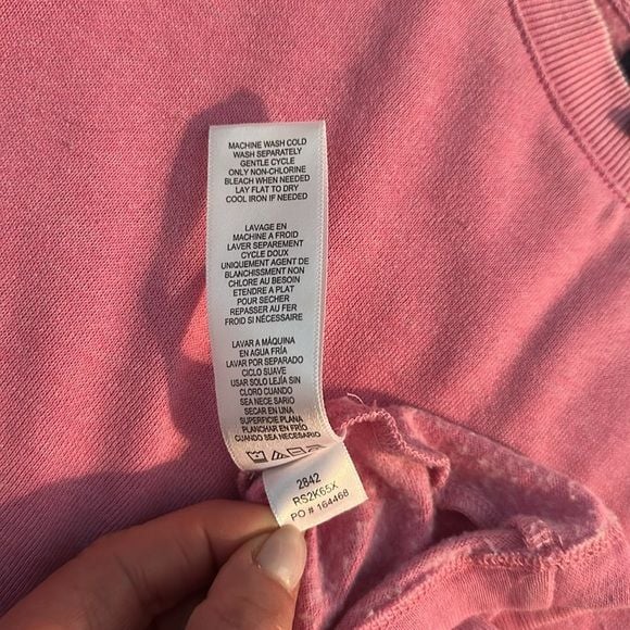 Splendid Pink Mariposa Flounce Pullover XS 💕 pre-loved distressed look EUC 8
