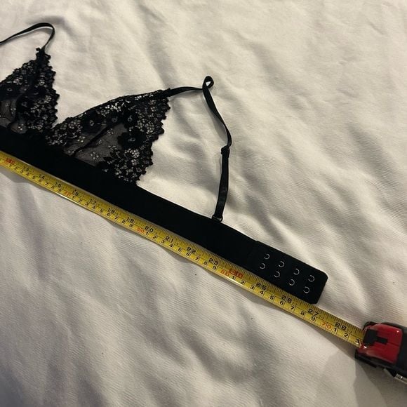 Stretch lace unlined bra S - set of 2 w/ adjustable straps + hook & eye closure 5
