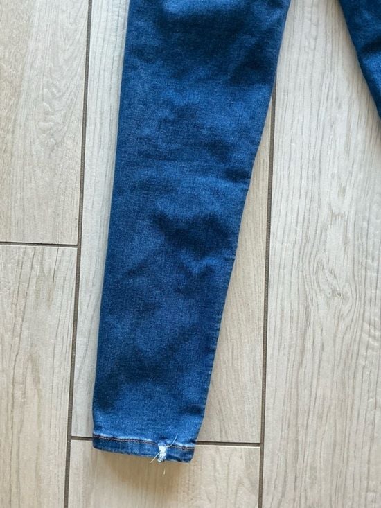 Wax Jean Distressed Skinny Jeans Medium Wash Blue 1/25 Stretch 5