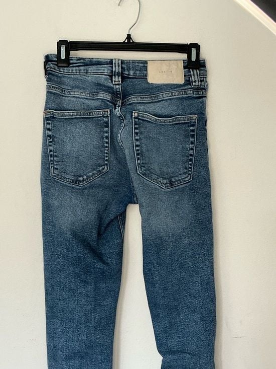 H&M High Waist Skinny Jeans Distressed Blue Denim Size 4 / EU 36 5