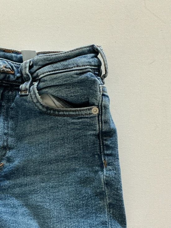 H&M High Waist Skinny Jeans Distressed Blue Denim Size 4 / EU 36 8