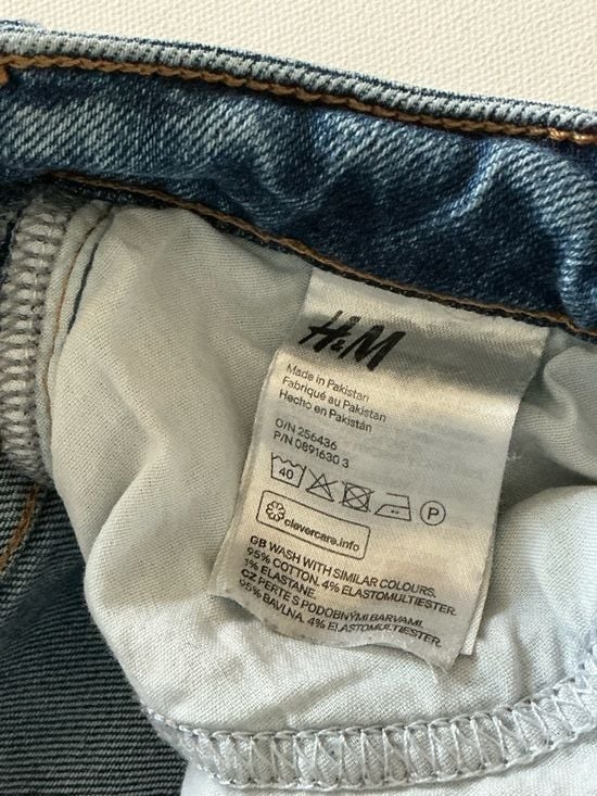 H&M High Waist Skinny Jeans Distressed Blue Denim Size 4 / EU 36 10