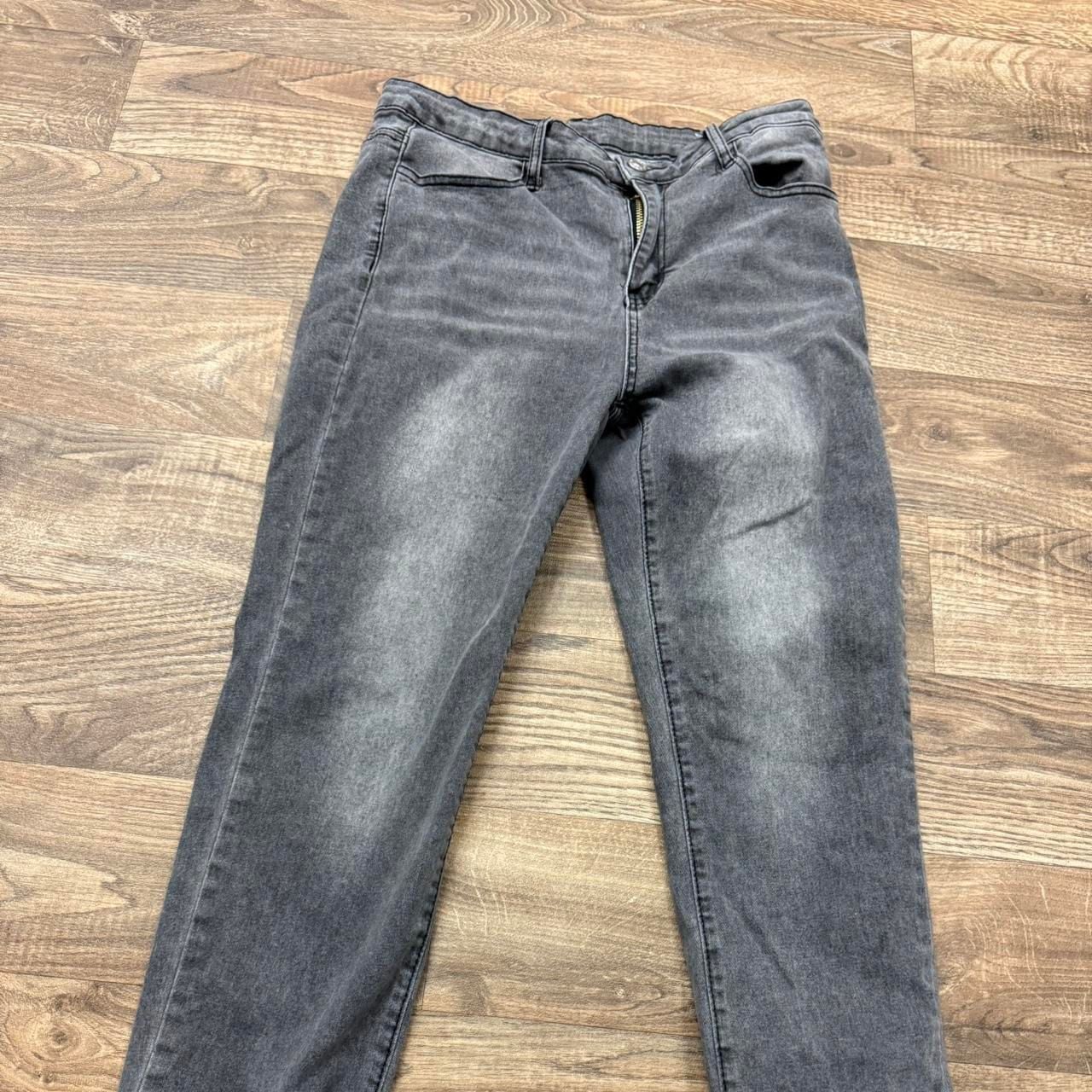 V2 Gray Acid Wash High Waisted Slim Jeans 9