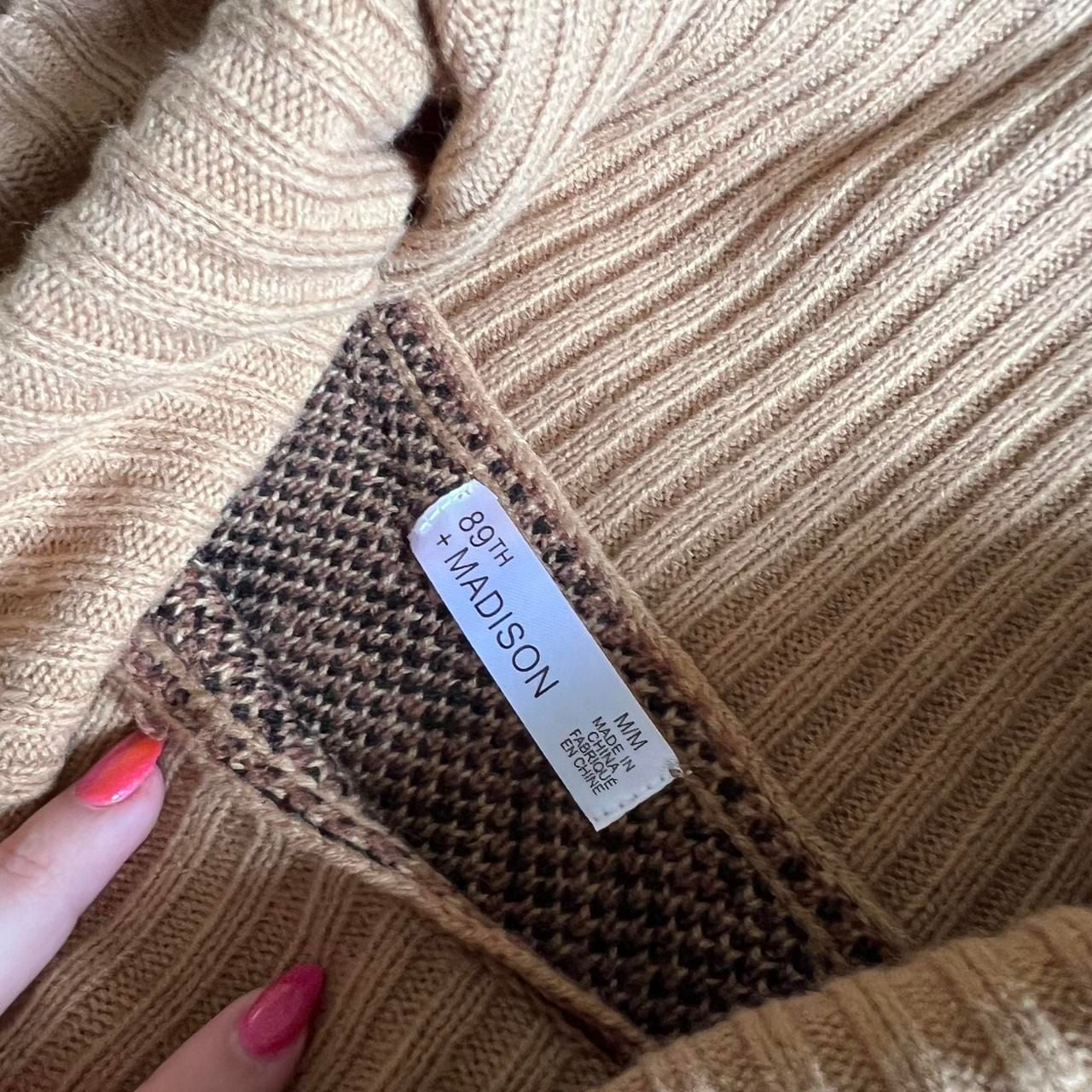 89th + Madison Cowl Neck Leopard Print Sweater 9