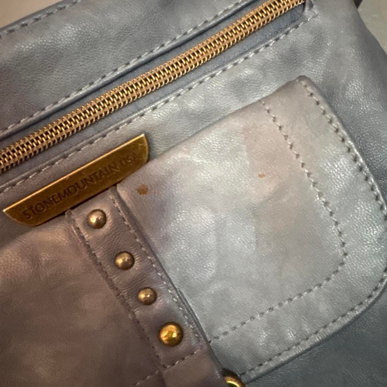 Stonemountain USA Denim Blue Leather Crossbody Bag 2