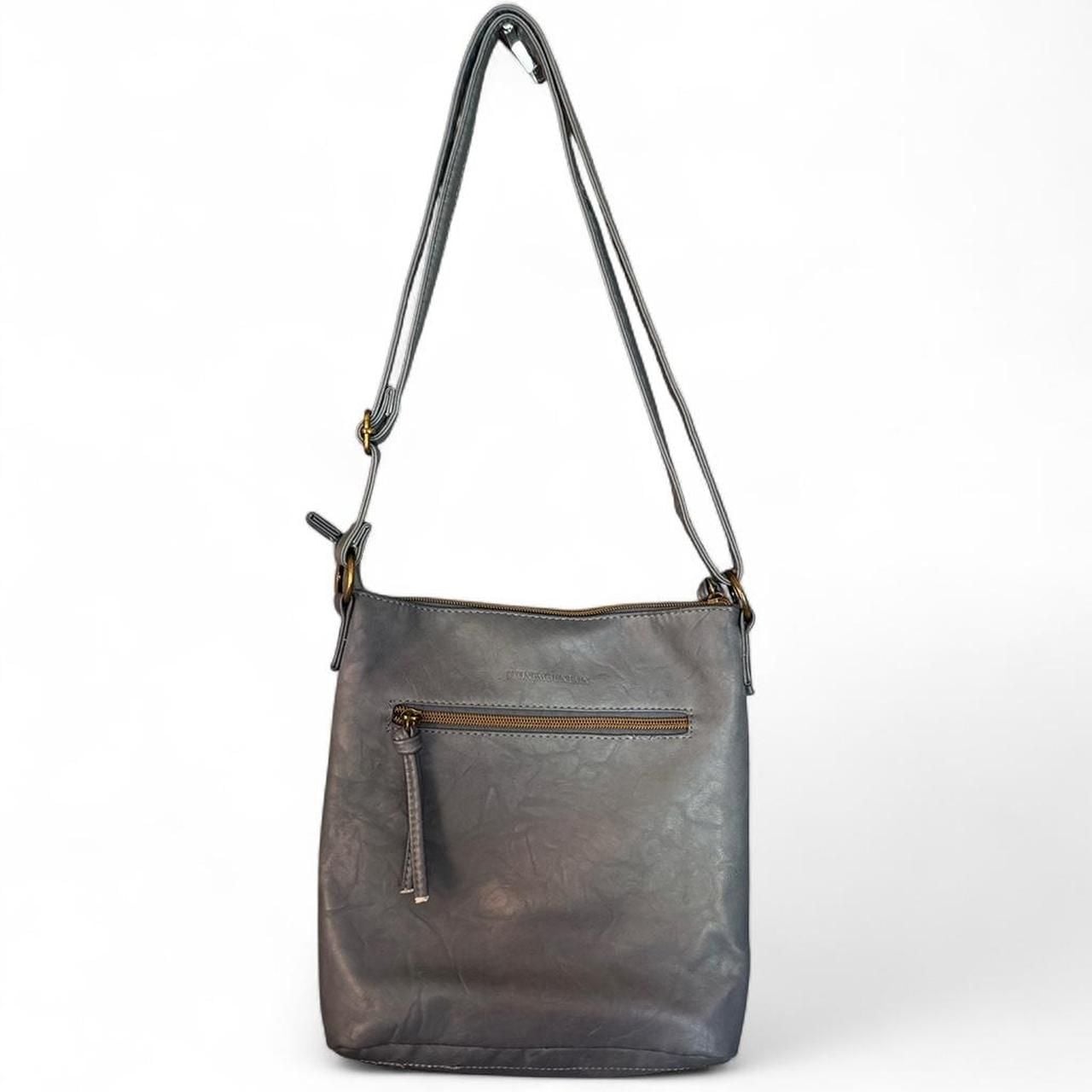 Stonemountain USA Denim Blue Leather Crossbody Bag 3