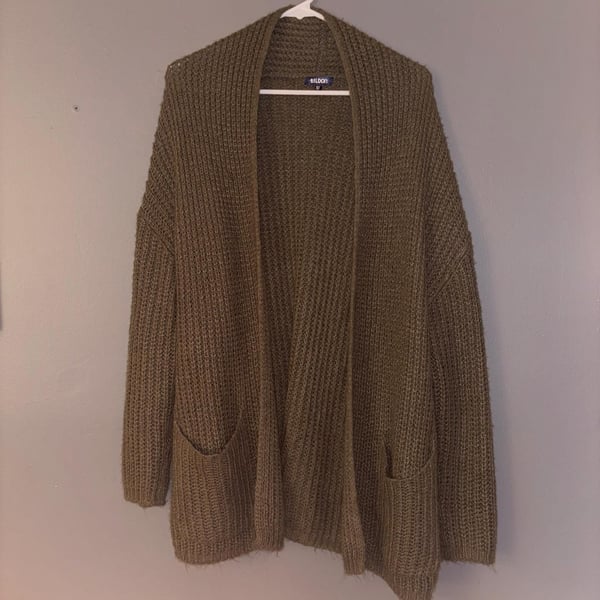 Tildon Oversized Dark Green Knit Cardigan XS/S