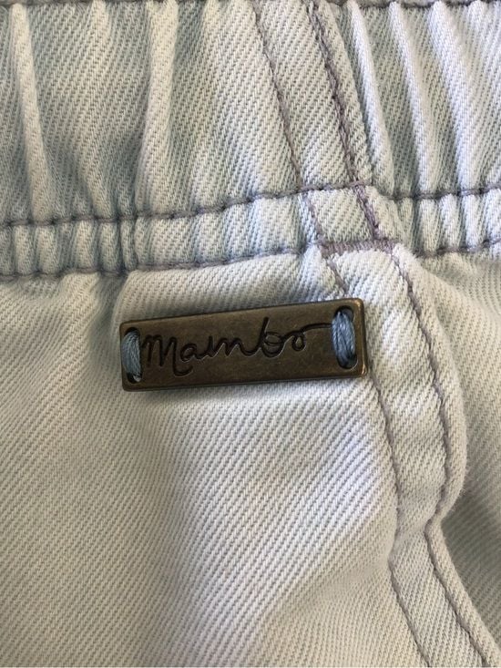 Mambo Jogger Pants Women’s Size 8 Light Blue Elastic Waist Casual Denim 9