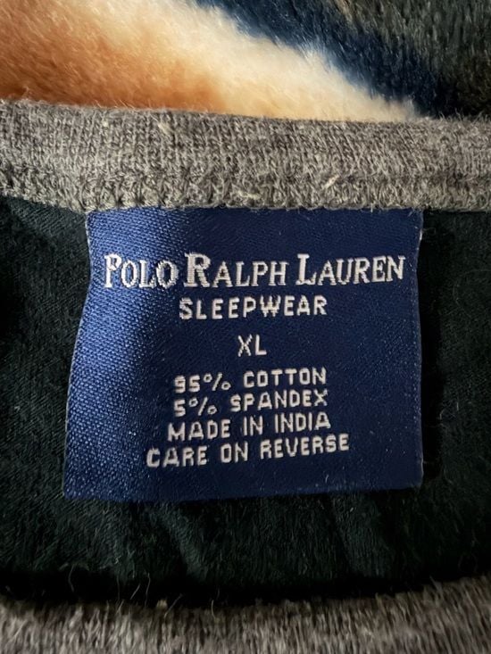 Polo by Ralph Lauren Navy and Gray Sleepwear Shirt - XL 3