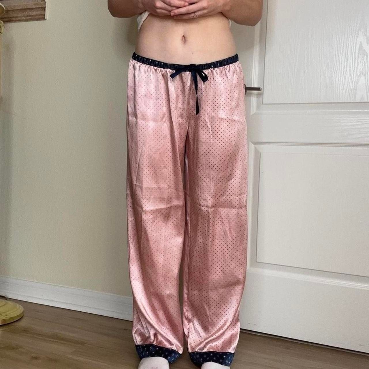 Victoria's Secret Pink Polka Dot Satin Pajama Pants 1