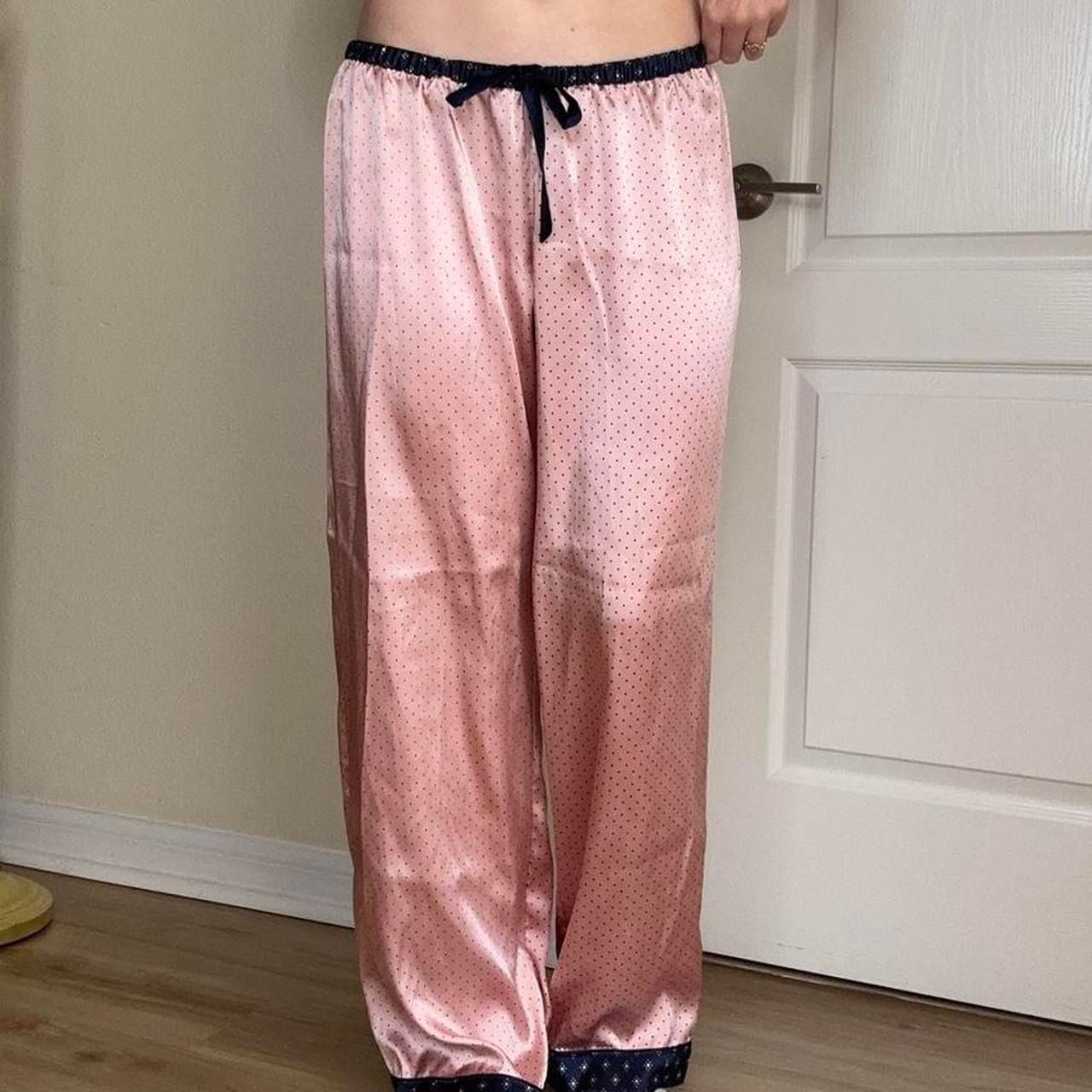 Victoria's Secret Pink Polka Dot Satin Pajama Pants 2