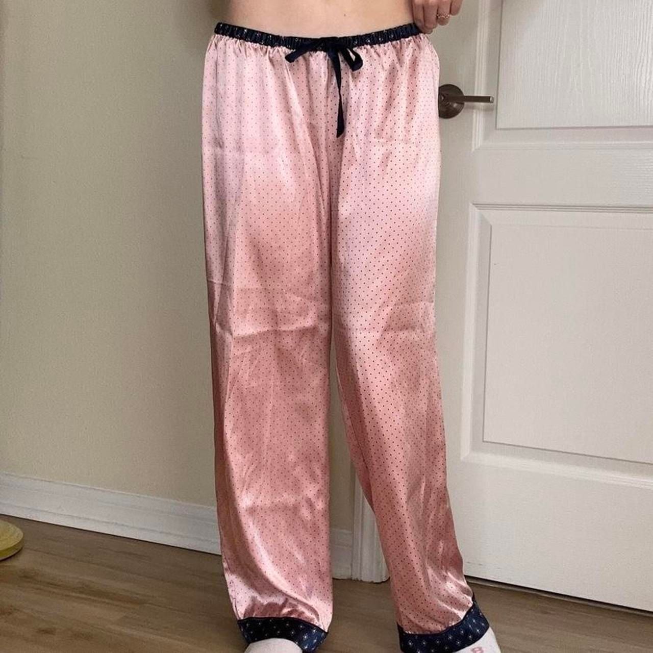 Victoria's Secret Pink Polka Dot Satin Pajama Pants 3
