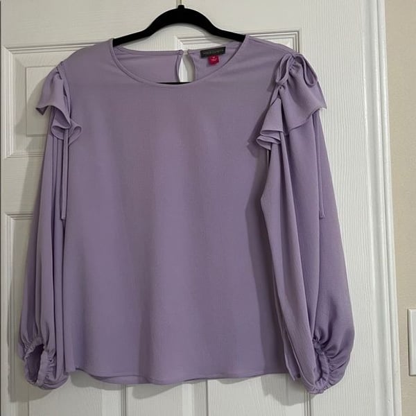 Vince Camuto Lilac Textured Blouse