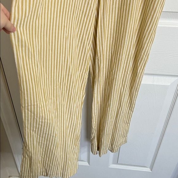 Altar'd State Yellow and Cream Striped Jumpsuit 7
