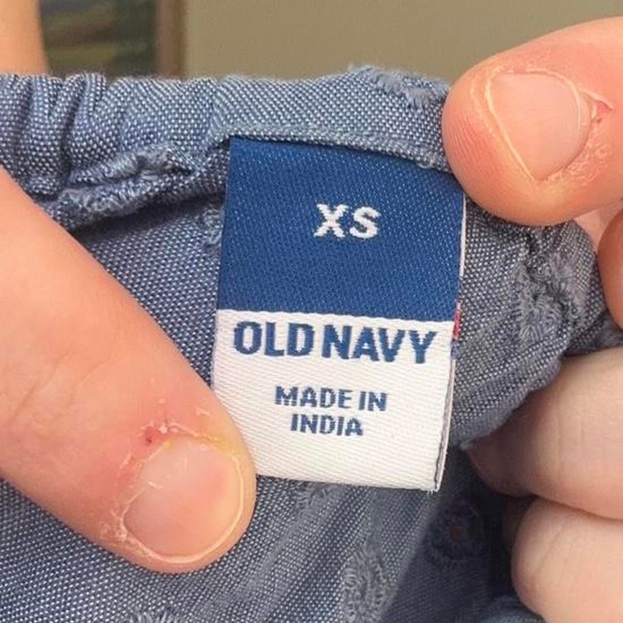 Old Navy Blue Embroidered Smocked Babydoll Mini Dress 8