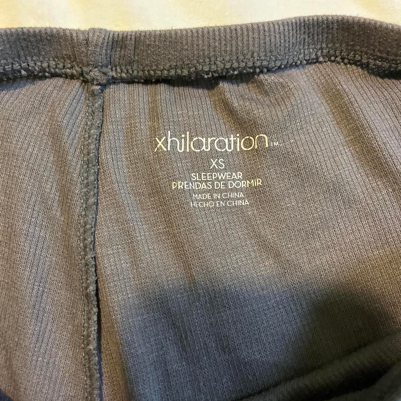 Xhilaration Grey Waffle Knit Lace Trim Henley Sleep Shorts 4
