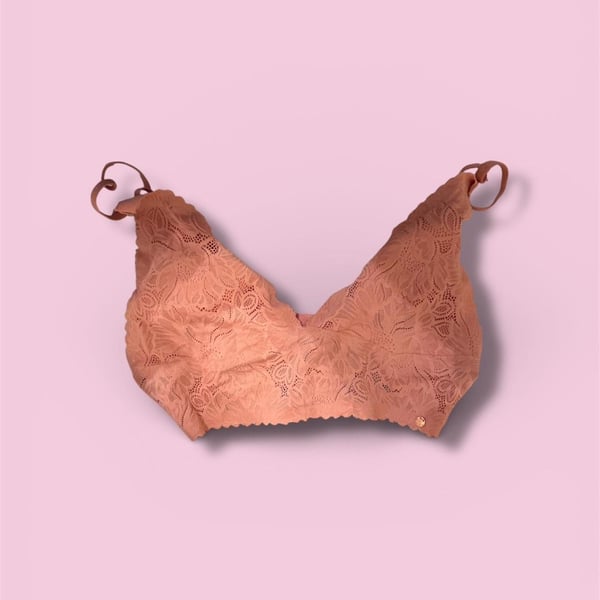 Danskin Pink Floral Lace Padded Bralette