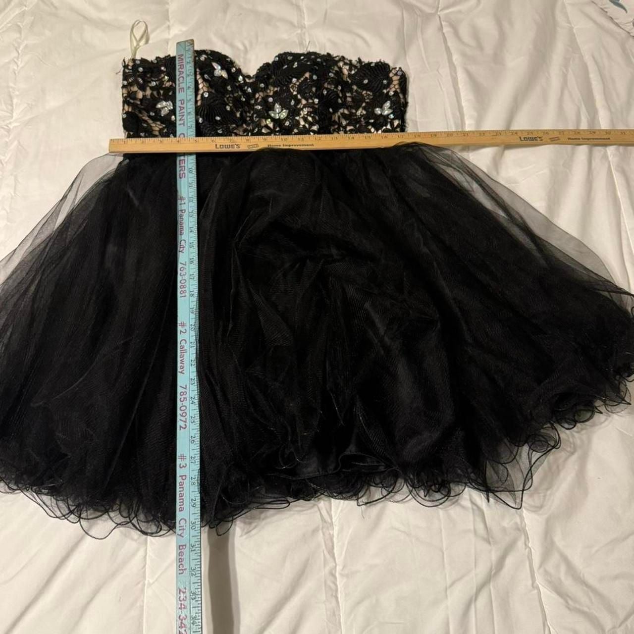 Alyce Paris Black Lace and Tulle Beaded Prom Dress 5
