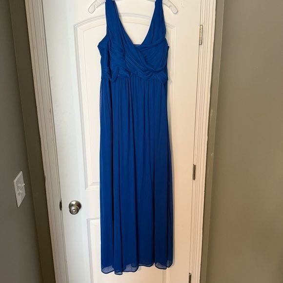 David's Bridal Royal Blue Maxi Dress 4