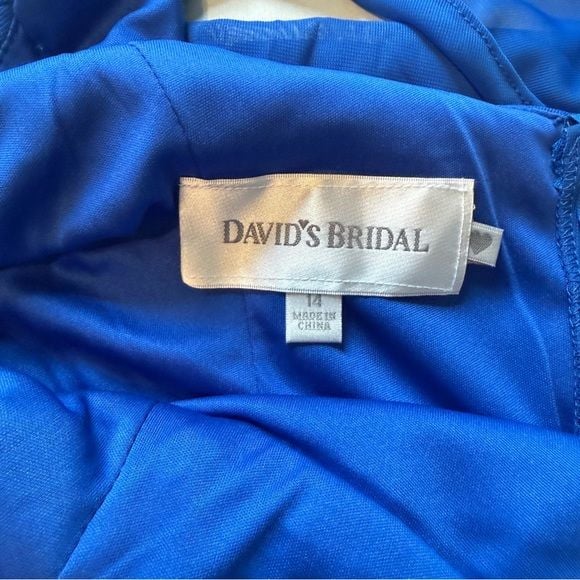 David's Bridal Royal Blue Maxi Dress 7