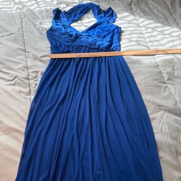David's Bridal Royal Blue Maxi Dress 9