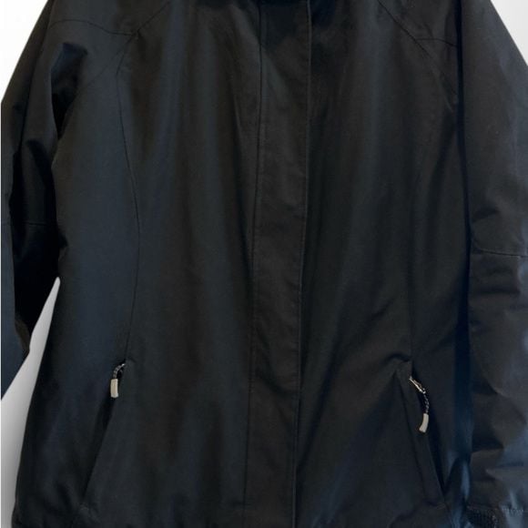 Lands' End Women’s Performance Puffer Jacket Black Size MP 10-12 4